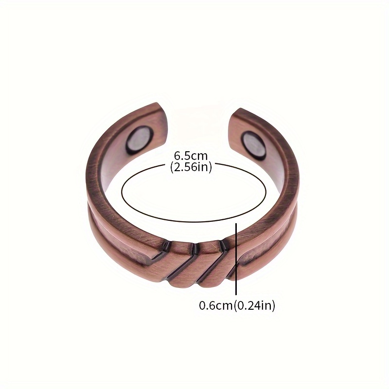 Copper Wire Knot Open Ring Men's Accessory
